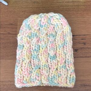 Multicolor Hand Knit Adults Beanie